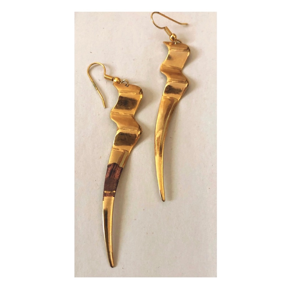 Retro Lighting Bolt Earrings